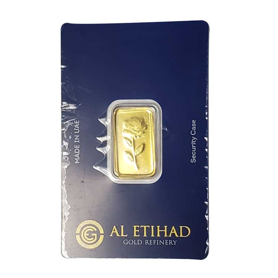 5 Gram Rose Gold Bar Al Etihad Gold Refinery UAE Silvergold Express